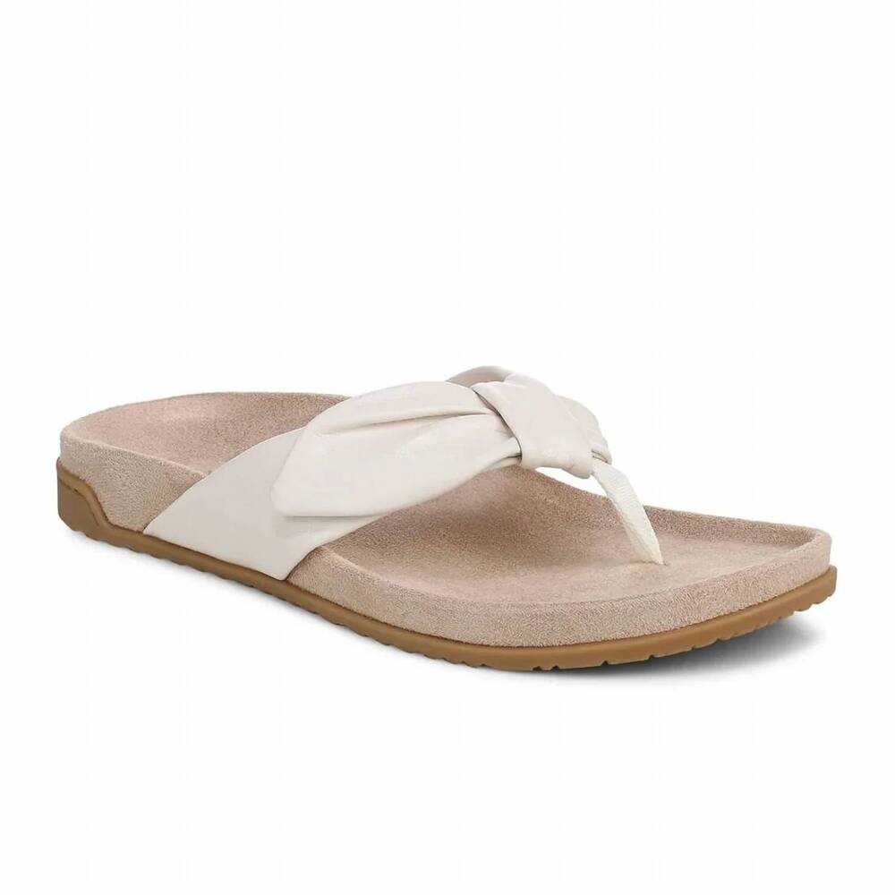 NEW VIONIC women's eva thong sandals in sea salt leather